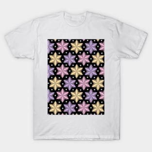 Sparkly Flowers Pattern T-Shirt